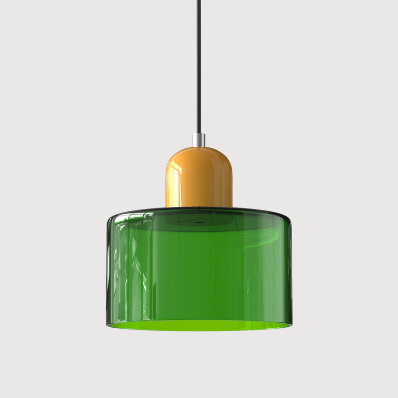 Nowoczesna Lampa z Kolorowego Szkła i Geometryczną Formą
