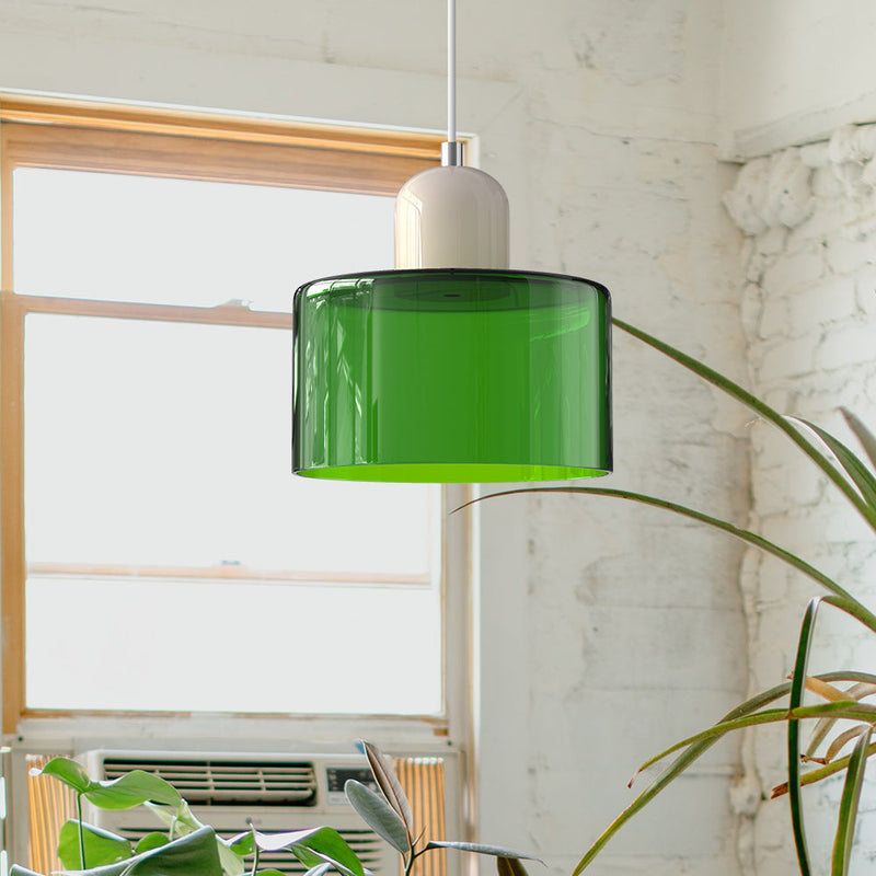 Nowoczesna Lampa z Kolorowego Szkła i Geometryczną Formą