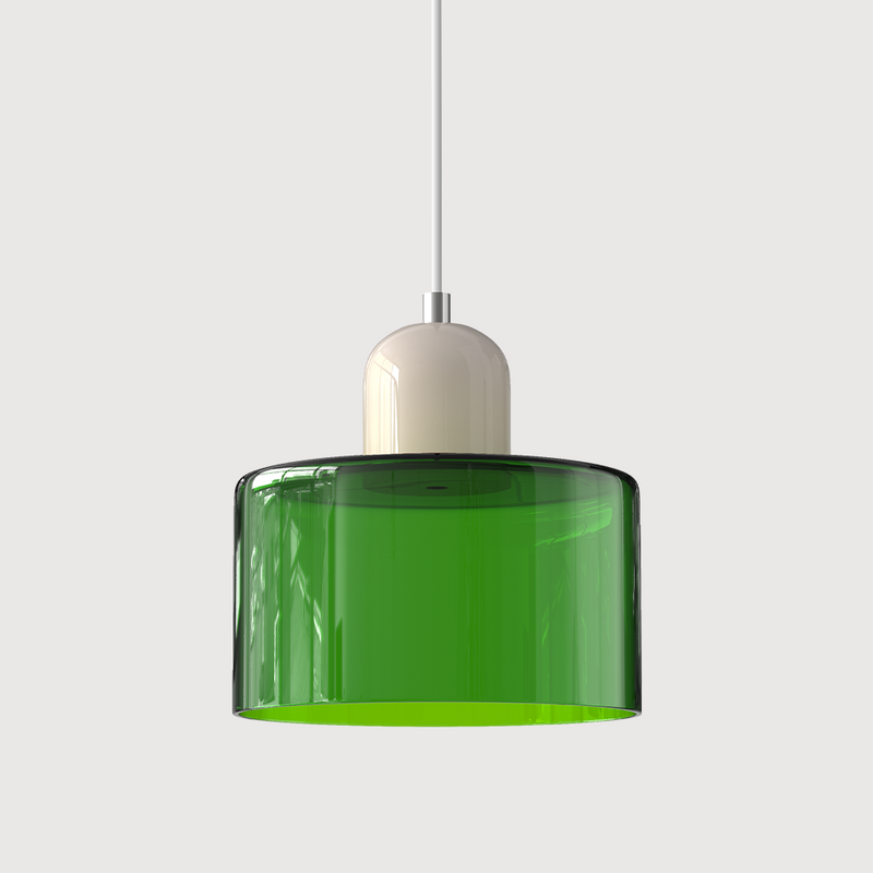 Nowoczesna Lampa z Kolorowego Szkła i Geometryczną Formą