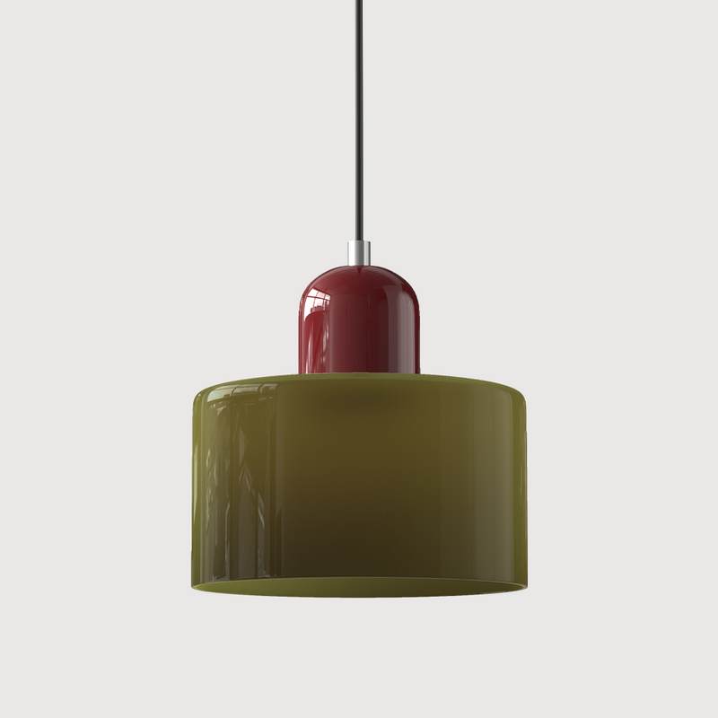 Nowoczesna Lampa z Kolorowego Szkła i Geometryczną Formą