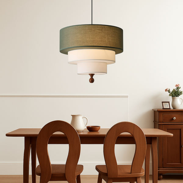 Bawełniana Lampa Wisząca z Regulowaną Wysokością – Nowoczesna Lampa nad Stół do Jadalni i Sypialni 1