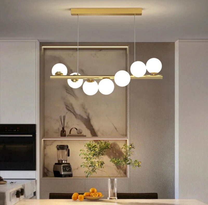 Falowana Lampa Wisząca złoty Ziarno Blasku