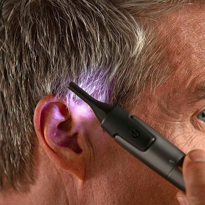 Bezprzewodowa maszynka do strzyżenia precyzyjnego z mikroostrzami i lampkami LED do precyzyjnej pielęgnacji – szara 4