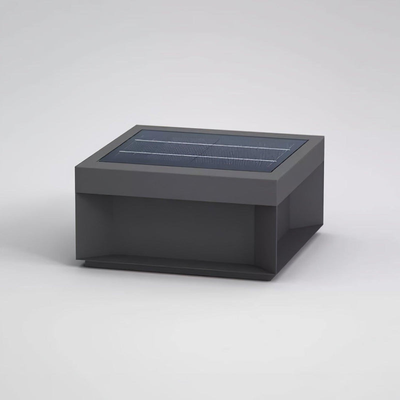 Stylowa zewnętrzna lampa solarna z matowym akrylowym kloszem