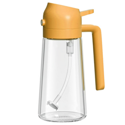 Butelka z rozpylaczem do oliwy z oliwek 2 w 1 500 ml – szklana butelka z rozpylaczem do precyzyjnego gotowania z delikatną mgiełką i minimalizująca zużycie oleju 7