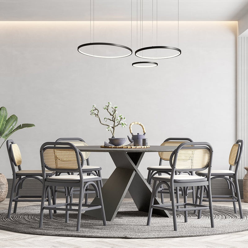 Nowoczesna lampa wisząca LED z funkcją zdalnego sterowania