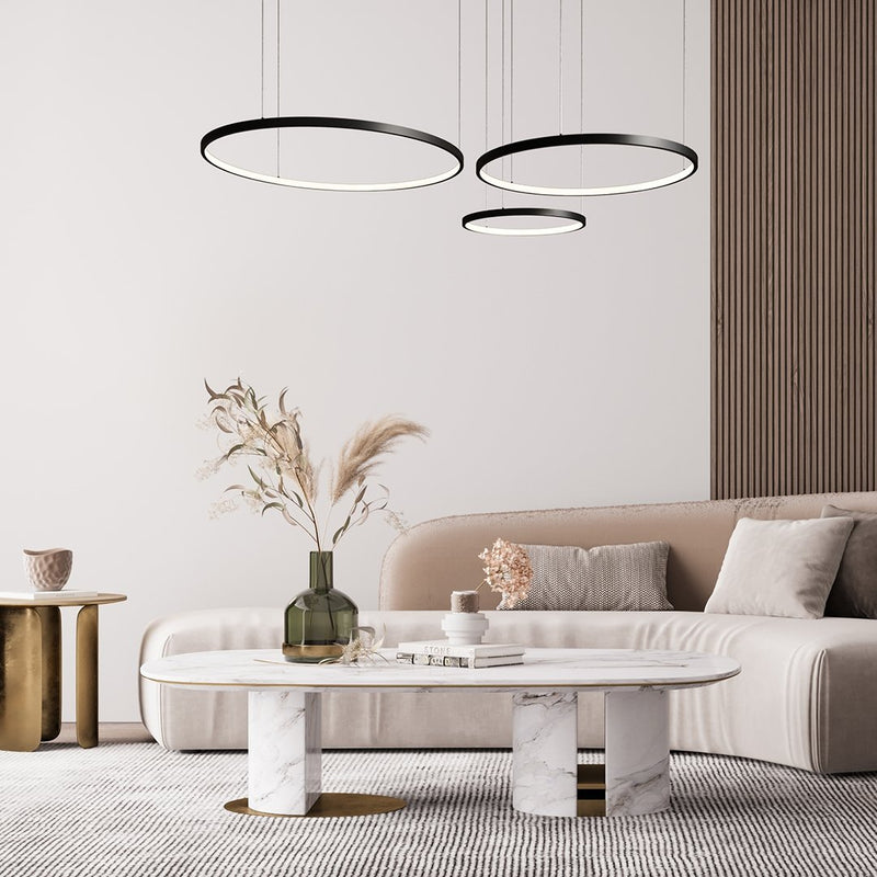Nowoczesna lampa wisząca LED z funkcją zdalnego sterowania