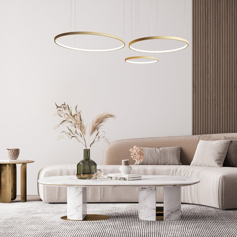 Nowoczesna lampa wisząca LED z funkcją zdalnego sterowania