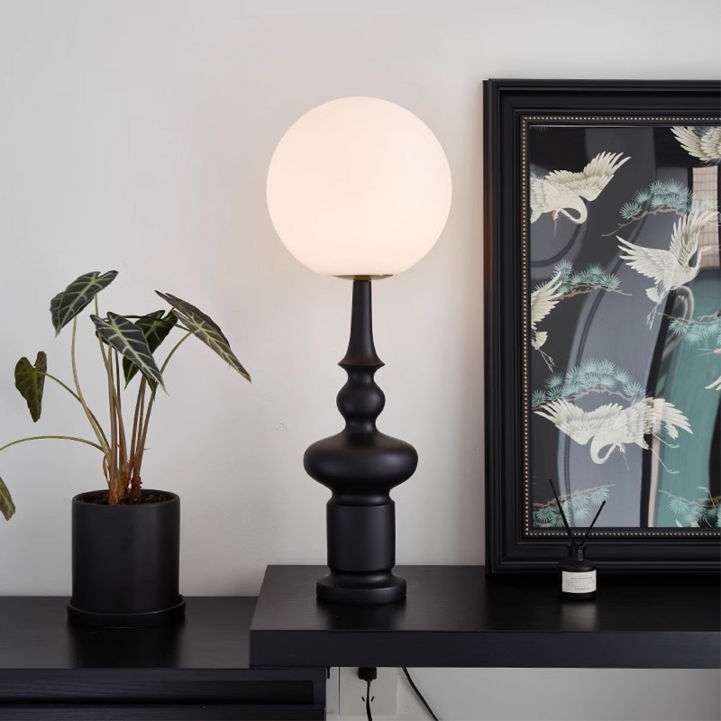 Czarna Lampa Podłogowa Bauhaus LED z Geometrycznym Kształtem – Nowoczesna Lampa Stojąca do Salonu i Biura 2