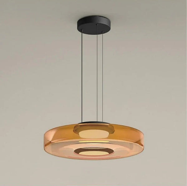 Szklana Lampa Wisząca w Stylu Bauhaus
