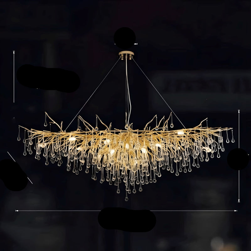 Klasyczny Żyrandol Kryształowy w Stylu Glamour