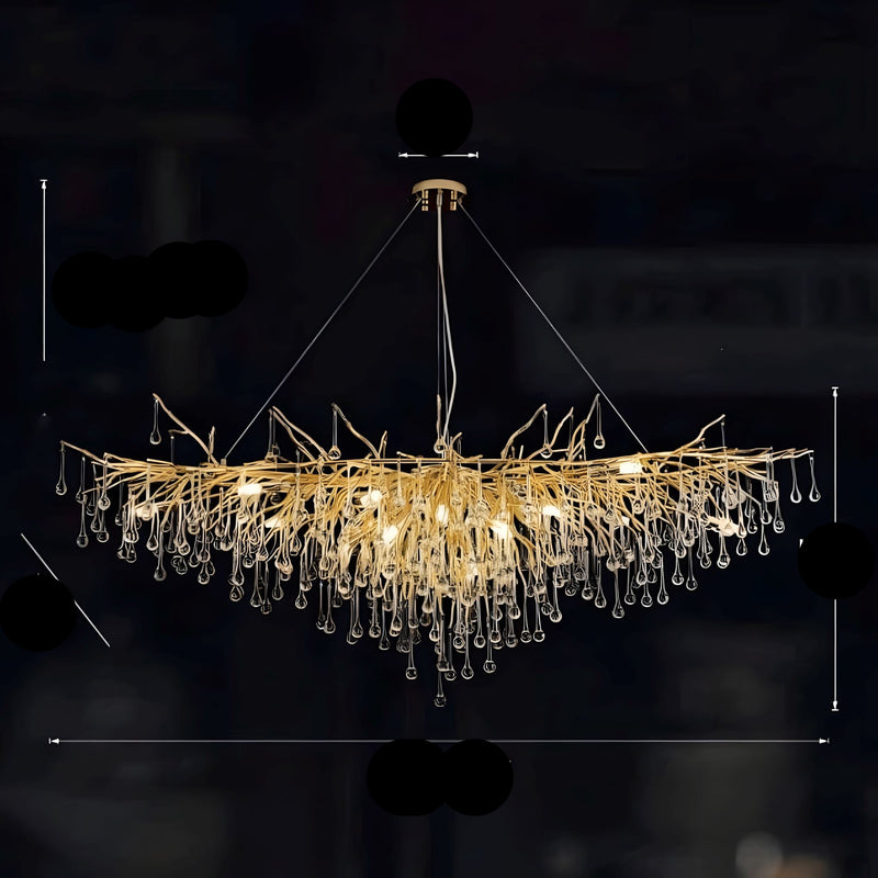 Klasyczny Żyrandol Kryształowy w Stylu Glamour