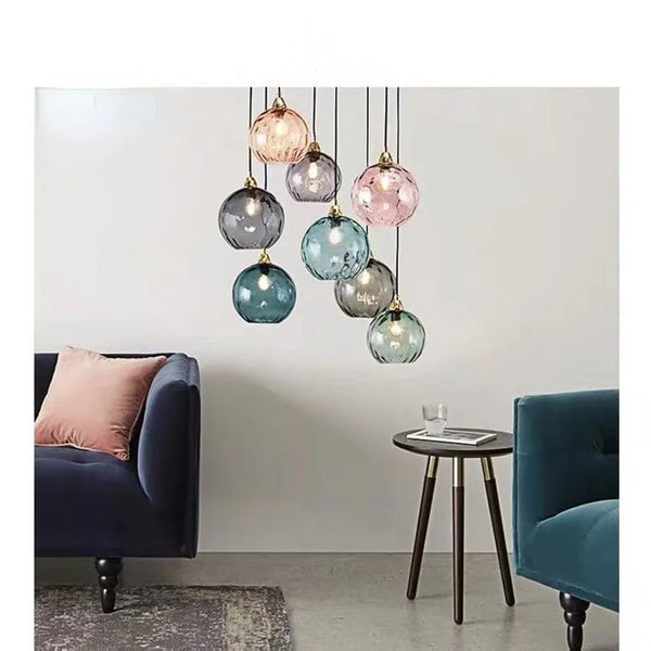 Szklana Lampa Kula LED o Wyrafinowanym Wyglądzie