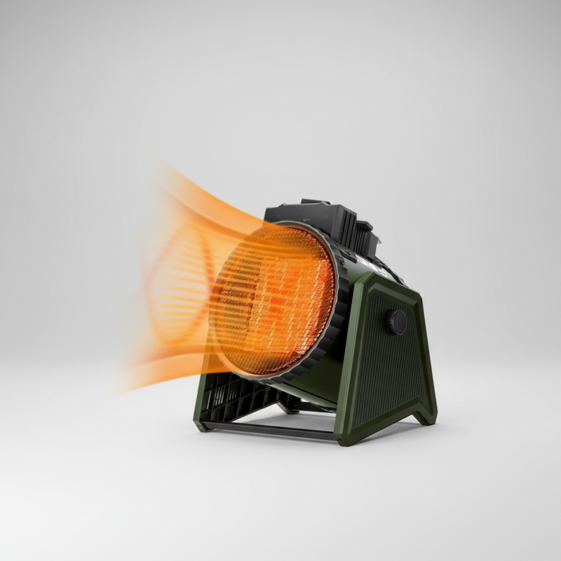 Elektryczny Grzejnik Konwektorowy z Termostatem 750W/1500W – Kompaktowy Grzejnik Pokojowy do Szklarni i Pomieszczeń 0