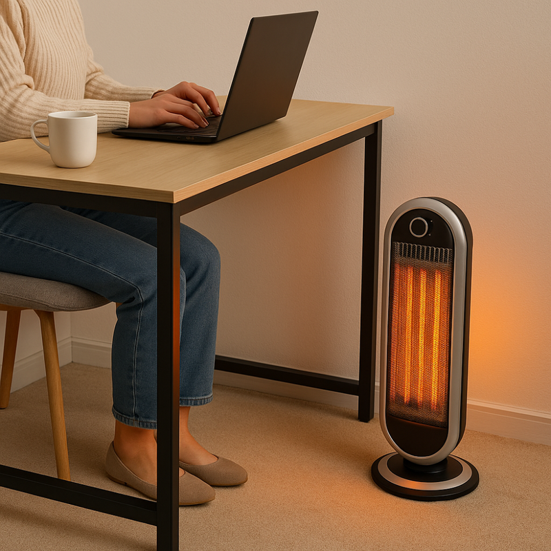 Elektryczny Grzejnik Przenośny Energooszczędny z Oscylacją i Termostatem – Szybkie Ogrzewanie do Pokoi 1