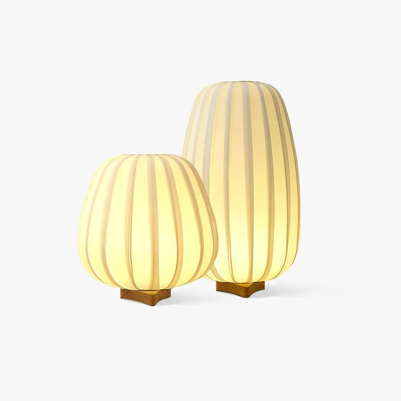 Minimalistyczna Lampa Stołowa z Podstawą z Bambusa