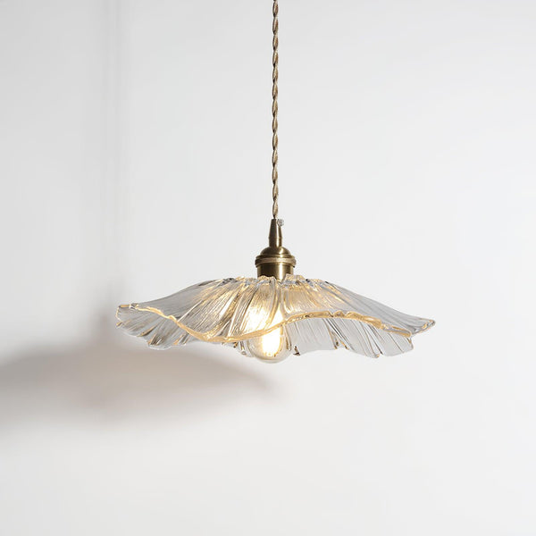 Romantyczna Lampa Wisząca z Kwiatowym Szklanym Abażurem