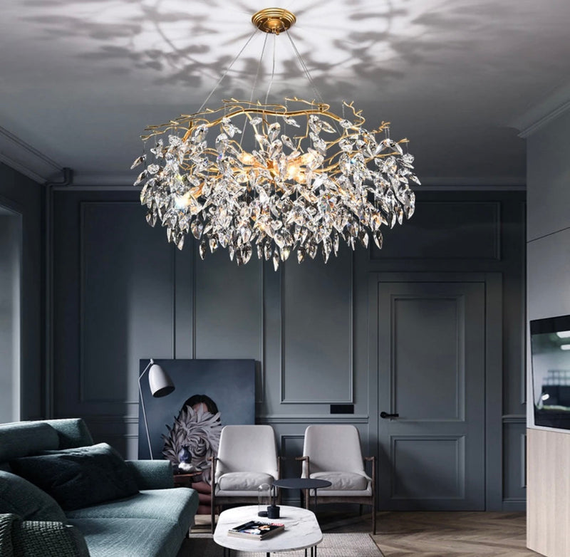 Kryształowe Lampy Wiszące w Złocie