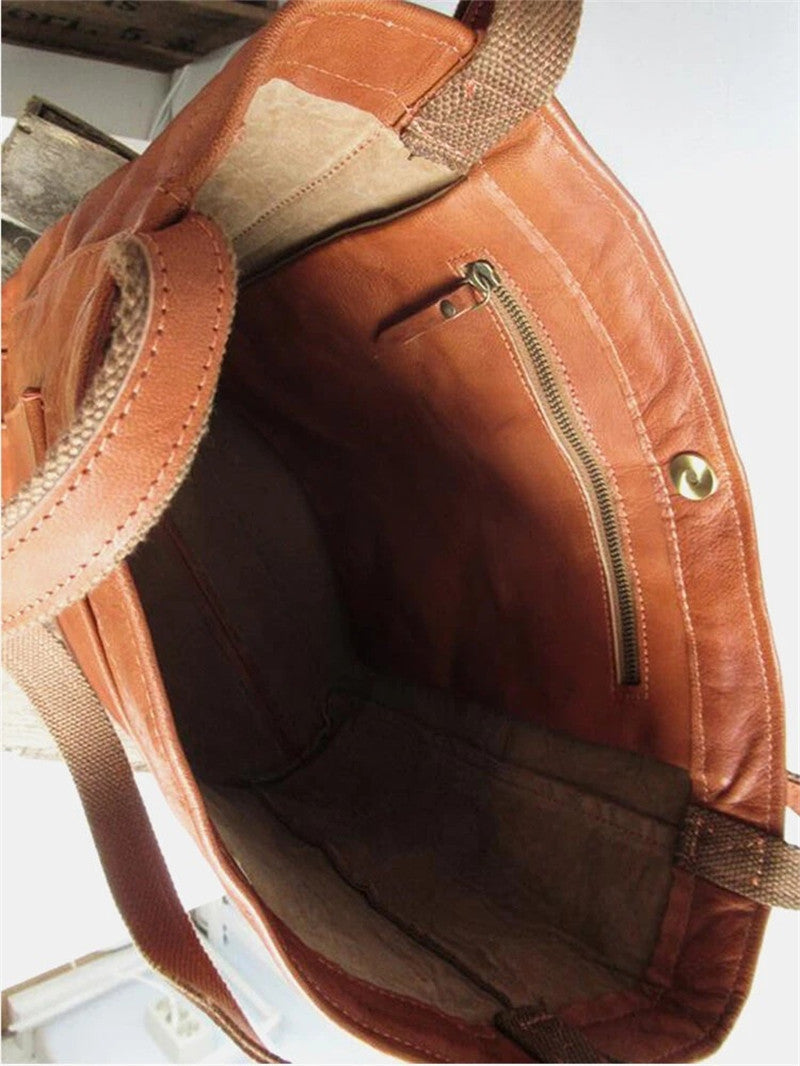 Klasyczna Torebka z Naturalnej Skóry w Stylu Retro