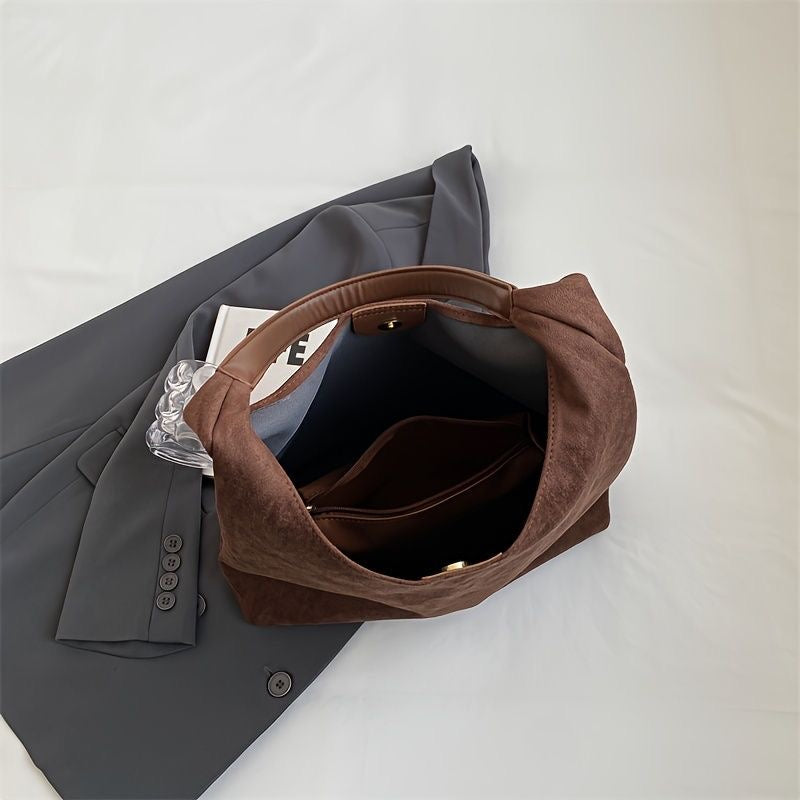 Elegancka Zamszowa Torba Miękka Forma