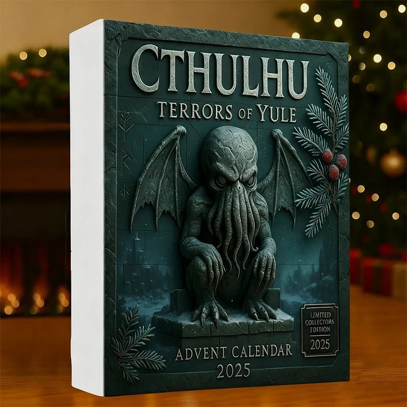 Kalendarz adwentowy 2025 z potworami Cthulhu – płaskie ozdoby akrylowe 2D do dekoracji na Halloween 2