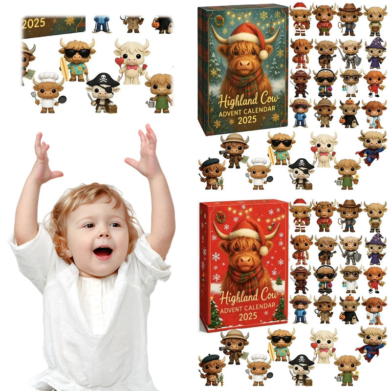Kalendarz adwentowy 3D z krową szkocką – 24 zabawne ozdoby na świąteczne odliczanie 4