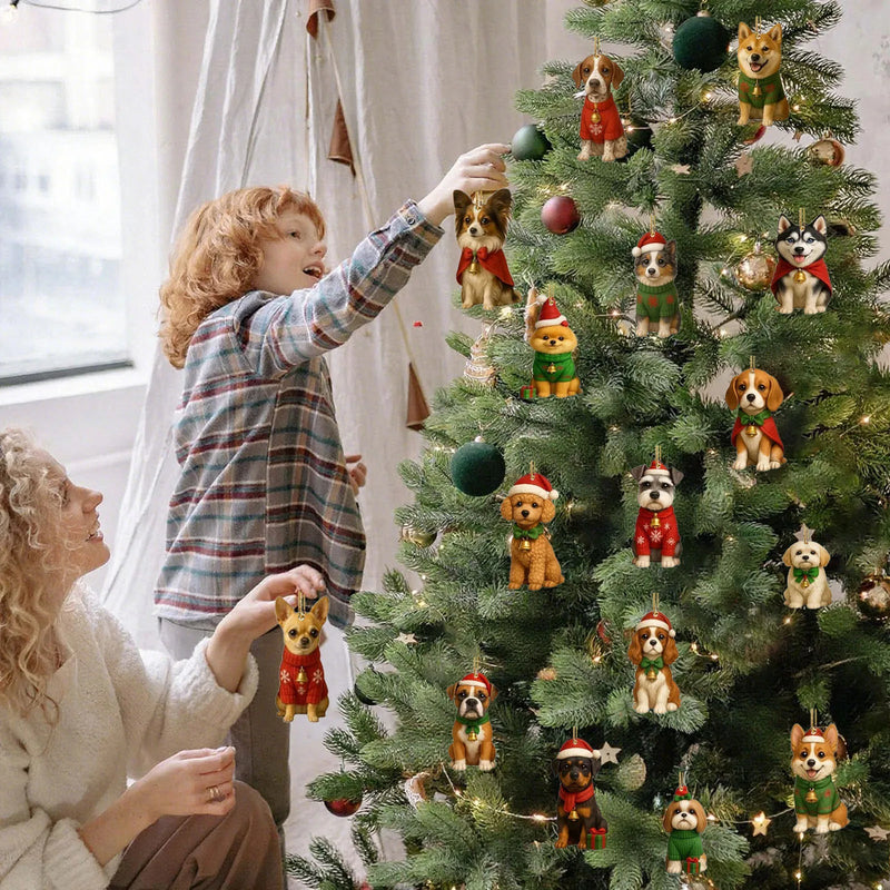 Kalendarz adwentowy z jamnikiem i 24 figurkami dla miłośników psów – świąteczna dekoracja odliczająca do Bożego Narodzenia w wielokolorowym kolorze 2