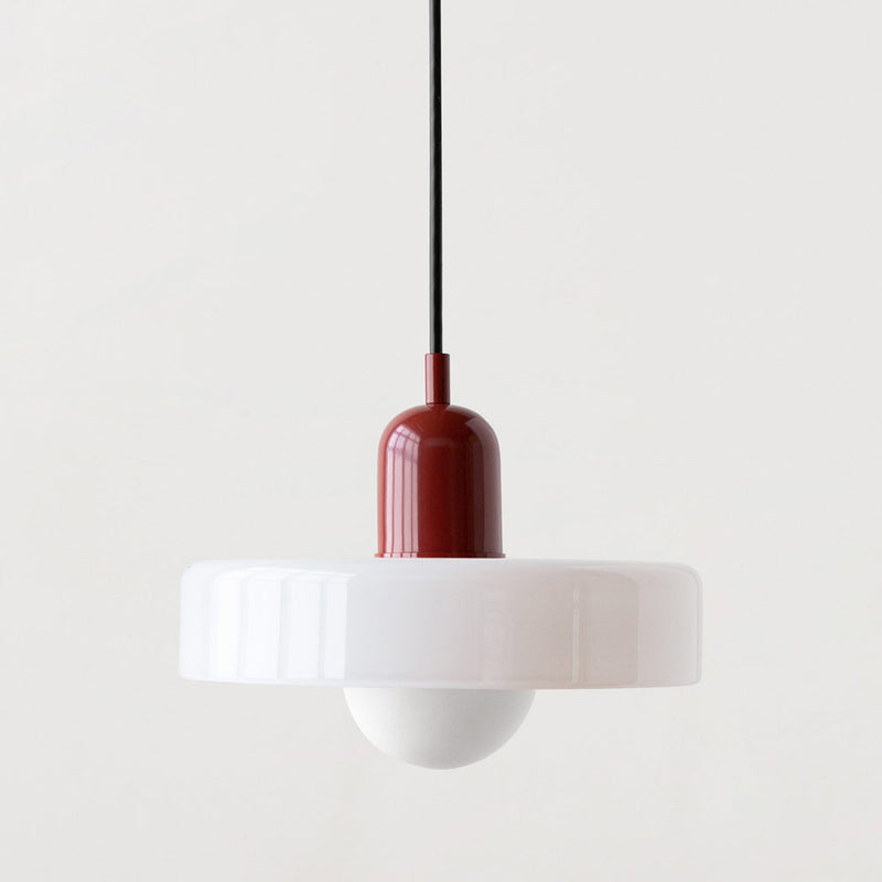 Kolorowa Lampa Wisząca Bauhaus z Regulowanym Kablem – Lampa do Salonu i Nad Stół, Nowoczesny Design, Szkło i Metal 0