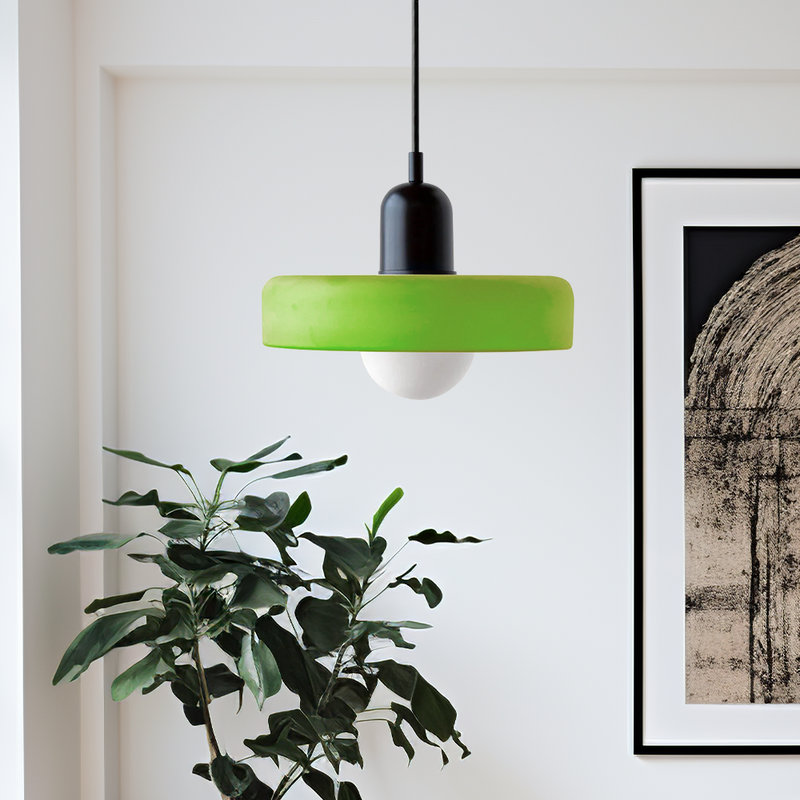 Kolorowa Lampa Wisząca Bauhaus z Regulowanym Kablem – Lampa do Salonu i Nad Stół, Nowoczesny Design, Szkło i Metal 4