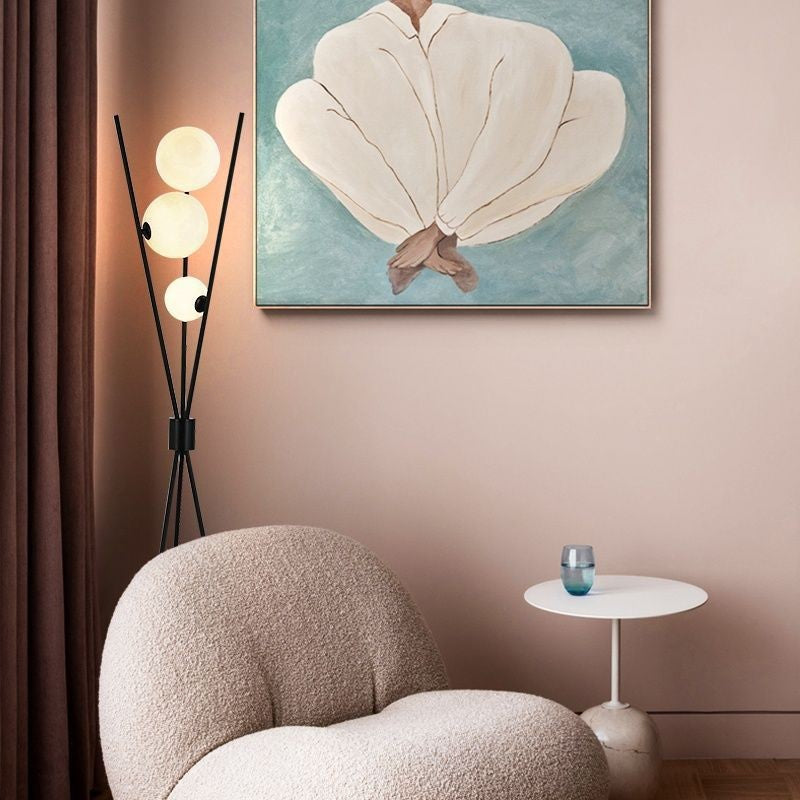 Lampa Podłogowa i Stołowa Moon z LED – Elegancki Design Księżyca, Miękkie Światło, Żelazo i Akryl, Wymiary 37x165cm 6