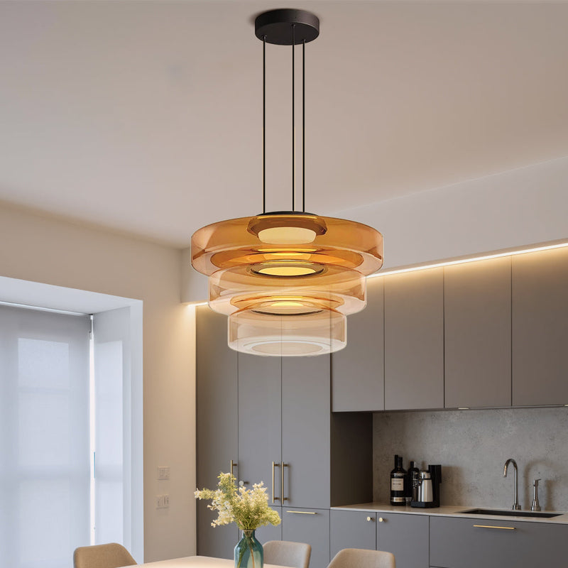 Lampa Wisząca Bauhaus z Duńskiego Szkła – Regulowana Wysokość, Minimalistyczny Design do Salonu i Jadalni 2