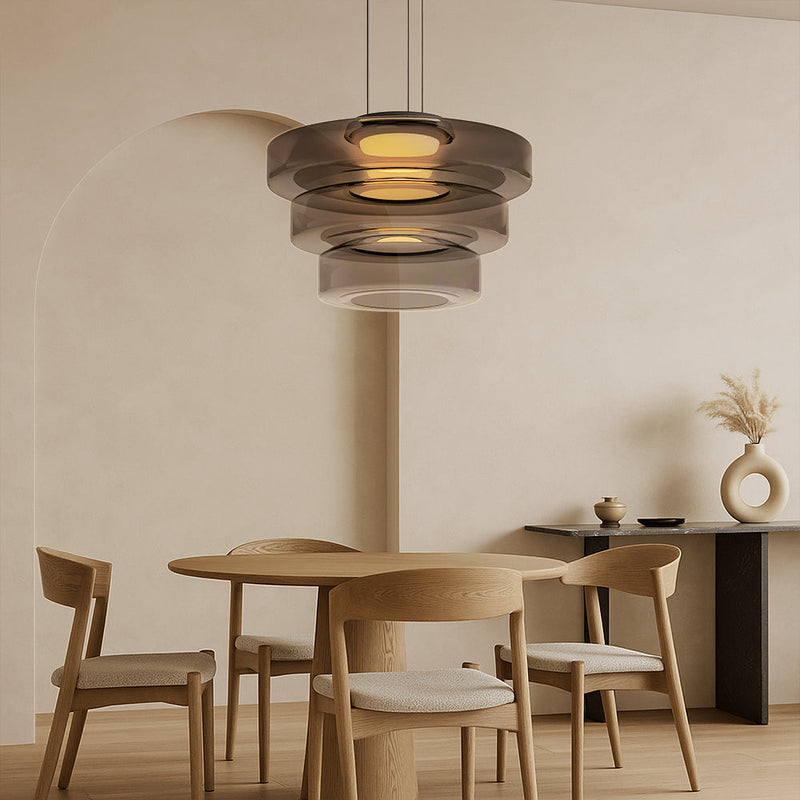 Lampa Wisząca Bauhaus z Duńskiego Szkła – Regulowana Wysokość, Minimalistyczny Design do Salonu i Jadalni 4
