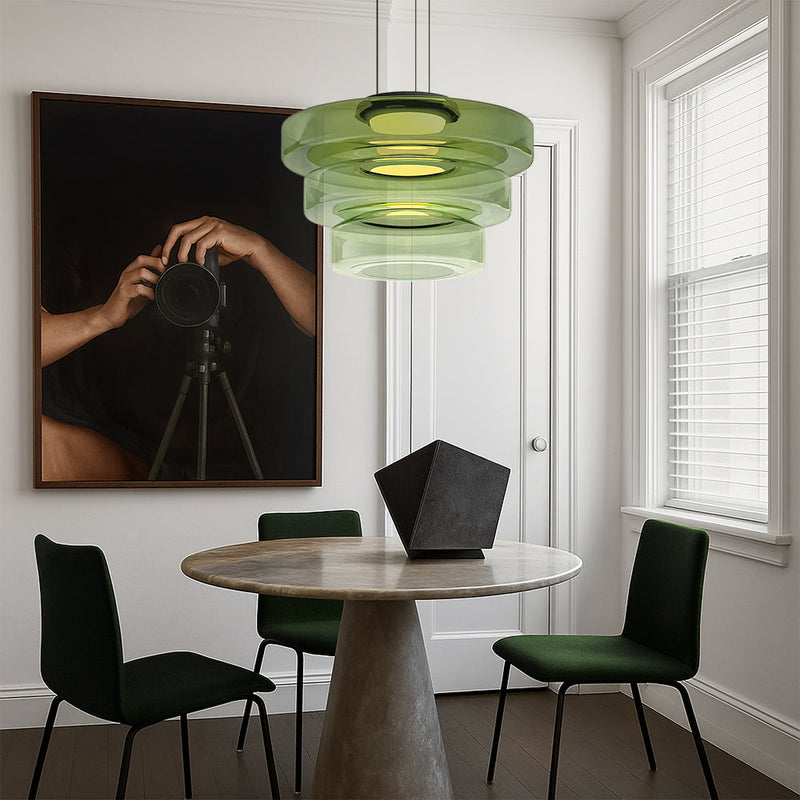Lampa Wisząca Bauhaus z Duńskiego Szkła – Regulowana Wysokość, Minimalistyczny Design do Salonu i Jadalni 5