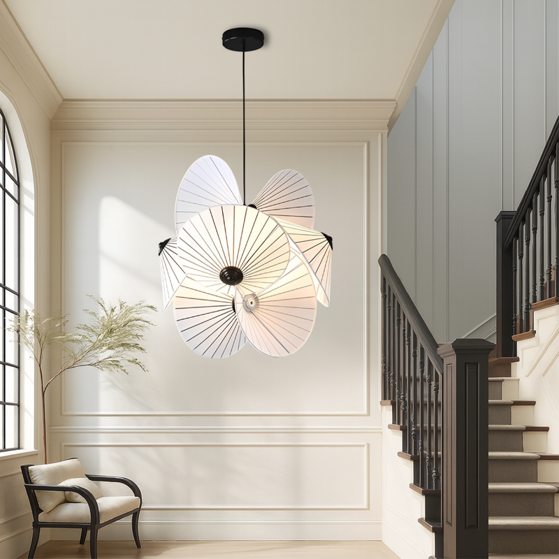 Lampa Wisząca Ravel z Ręcznie Wykonanego Bambusa – Ciepłe Światło LED, Regulowana Wysokość, Idealna do Salonu lub Nad Stół 2