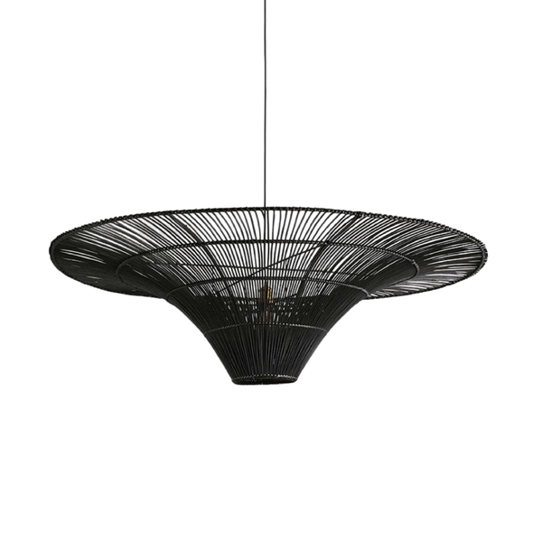 Lampa Wisząca Seth z Rattanu – Nowoczesna Lampa do Salonu i Jadalni, Idealna Nad Stół, Minimalistyczny Design, LED 0
