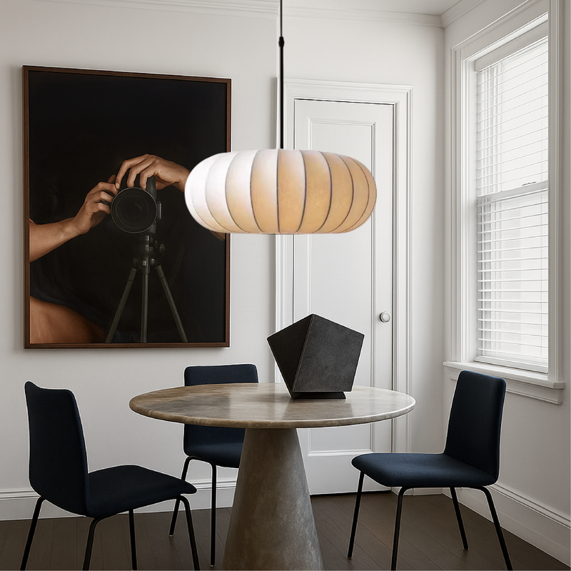 Lampa Wisząca Verona z Regulacją Wysokości – Eleganckie Oświetlenie do Jadalni i Salonu, Jedwabny Abażur, Miękkie Światło 6