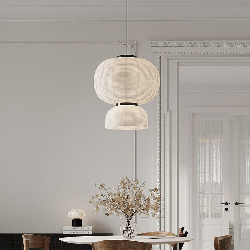 Lampa Wisząca Wabi Sabi do Salonu z Regulowaną Wysokością – Metalowa i Tkaninowa, Idealna Oświetlenie Nad Stół 6