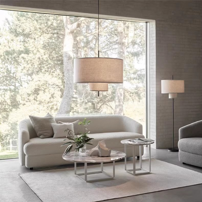 Lampa Wisząca Yurina z Regulowanym Zawieszeniem – Elegancka Lampa do Salonu i Nad Stół, Średnica 40/50 cm, Ciepłe Światło LED 4