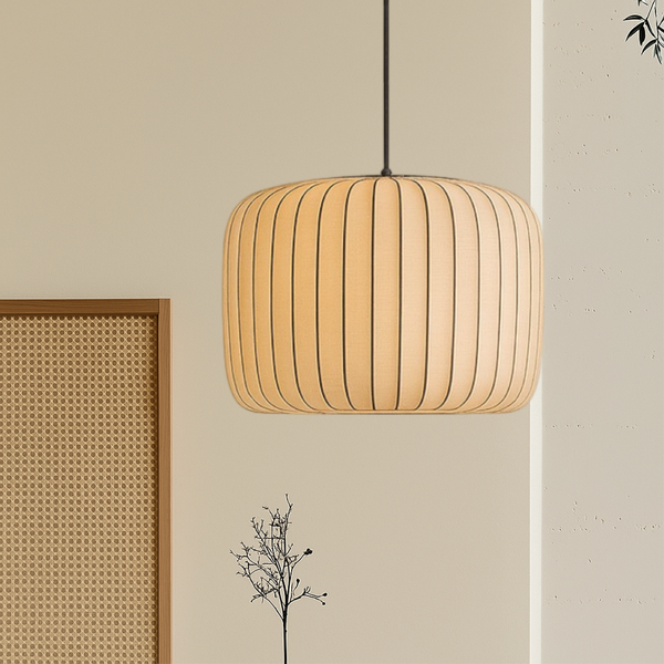 Lampa Wisząca z Jedwabiu Rendara – Minimalistyczny Design, Regulowana Wysokość, Idealna do Salonu i Nad Stół 0