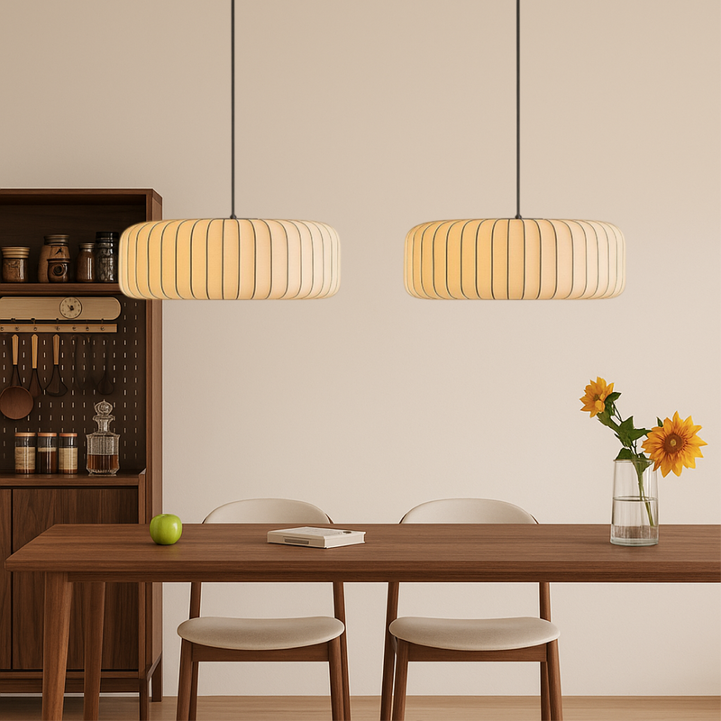 Lampa Wisząca z Jedwabiu Rendara – Minimalistyczny Design, Regulowana Wysokość, Idealna do Salonu i Nad Stół 4
