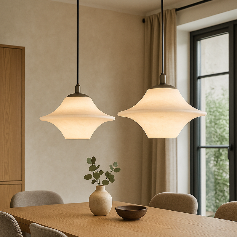 Lampa Wisząca z Naturalnego Marmuru do Jadalni i Kuchni – Nowoczesny Design, LED, Regulowana Wysokość 2