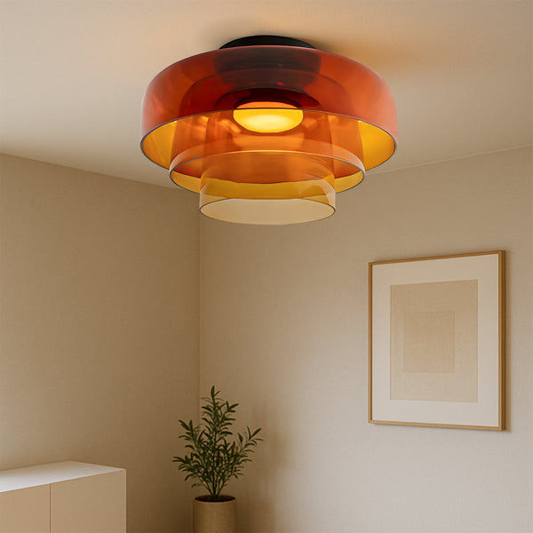 Lampa wisząca Bauhaus z warstwowego szkła – Nowoczesny design do jadalni i kuchni 1