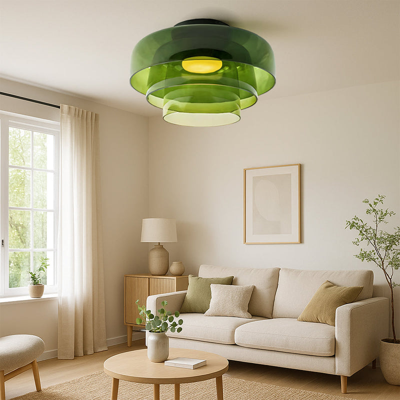 Lampa wisząca Bauhaus z warstwowego szkła – Nowoczesny design do jadalni i kuchni 2