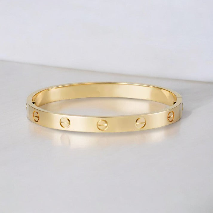 Metalowa Bangle ze Śrubami, Minimalistyczny Luksus