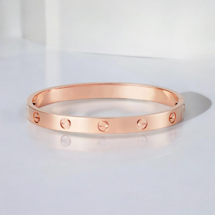 Metalowa Bangle ze Śrubami, Minimalistyczny Luksus