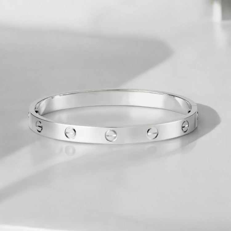 Metalowa Bangle ze Śrubami, Minimalistyczny Luksus