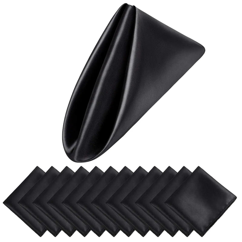 Luksusowe Satynowe Serwetki Świąteczne 30x30 cm – Zestaw 12 Sztuk do Eleganckiej Dekoracji Stołu 13