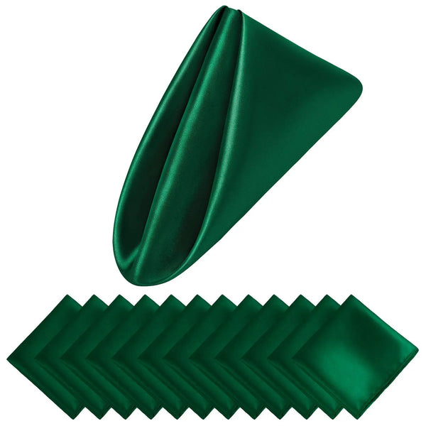 Luksusowe Satynowe Serwetki Świąteczne 30x30 cm – Zestaw 12 Sztuk do Eleganckiej Dekoracji Stołu 1