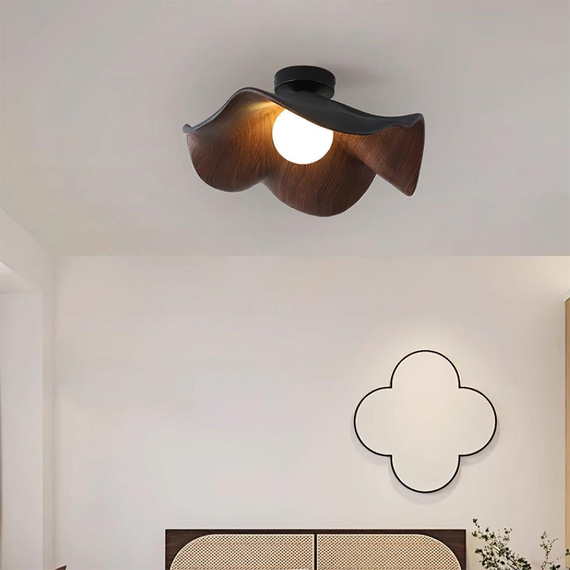 Elegancka Drewniana Lampa Sufitowa z Inspiracją Skandynawską