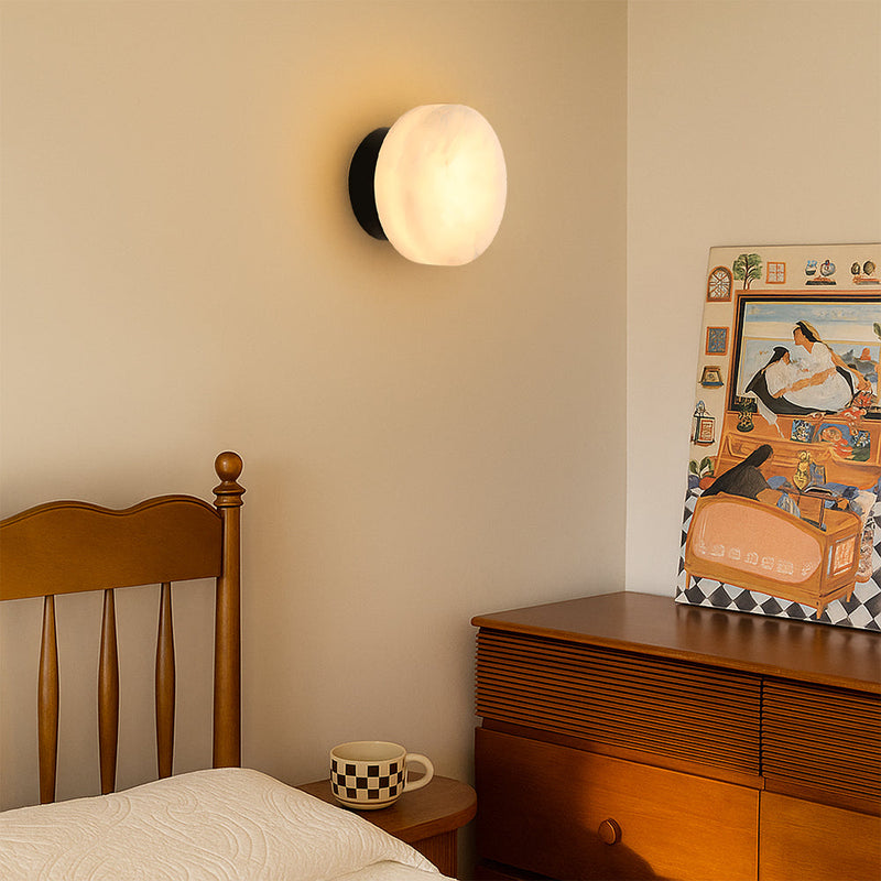 Marmurowa Lampa Ścienna LED Kinkiet z Minimalistycznym Designem do Sypialni, Salonu i Przedpokoju 1